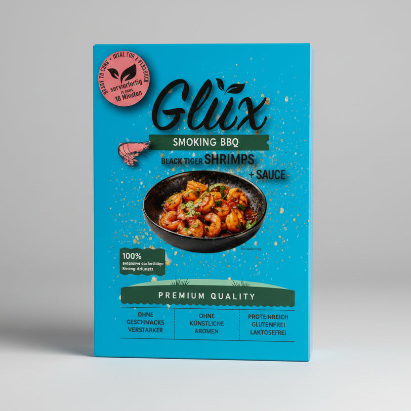 Glüx Smoking BBQ – Black Tiger Shrimps + Sauce